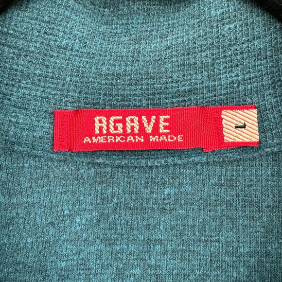 AGAVE Blue Julias Long Sleeve Quarter 1/4 Zip Pullover Sweater Size L - Picture 4 of 6